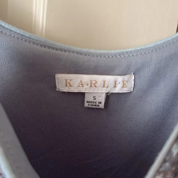 Karlie Blue Sequin Mini Dress - Image 4