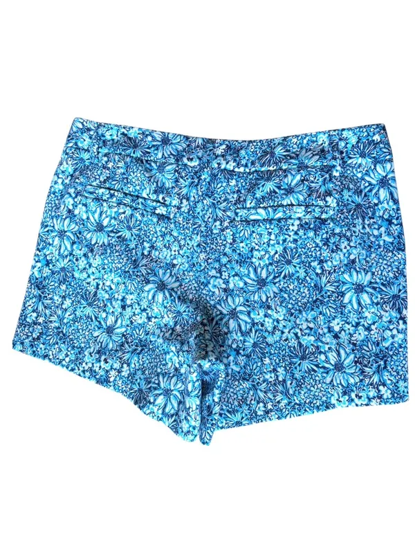 EUC Lilly Pulitzer Callahan Shorts Cumulus Blue Blooming Together Size 2 - Image 7