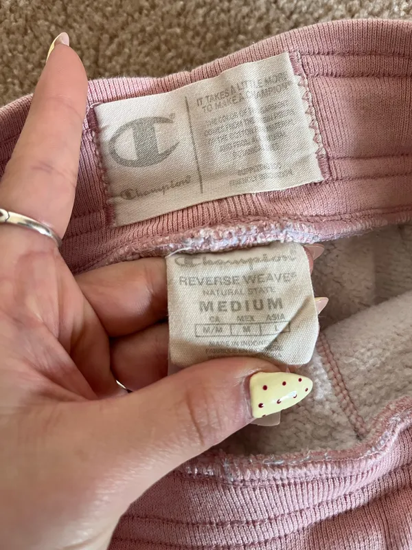 Vintage Champion Reverse Weave Shorts Pink - Image 3