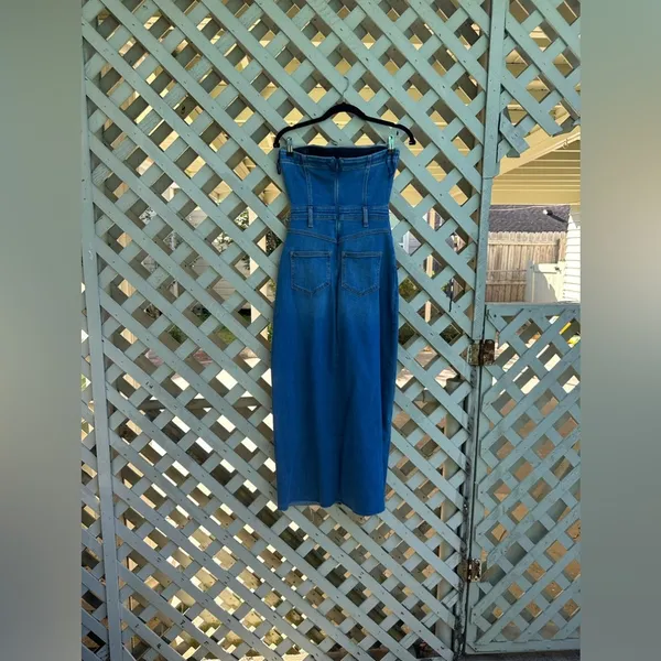 Pilcro The Madi Front-Slit Denim Dress - Image 7