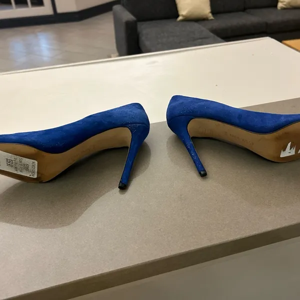Nine West Blue Suede Heels-sold at Nordstrom-8 1/2 M - Image 4