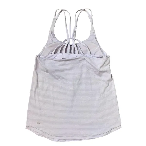 Lululemon Free to Be Wild 2-in-1 Tank Top Size 4 Strappy Heathered Lilac Workout - Image 5