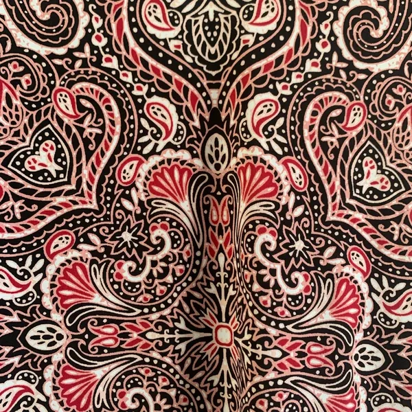 White House Black Market Dress XXS Paisley Autumn Wedding Guest Black Red - Image 9