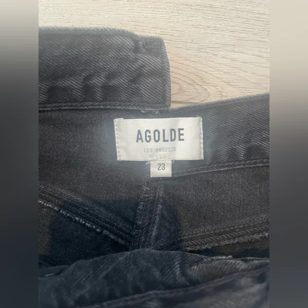 AGOLDE Black Criss Cross Jeans Size 23 - Image 7