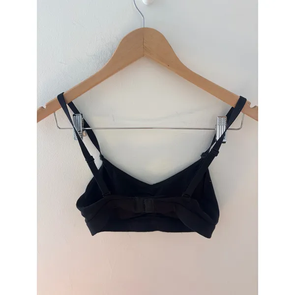 Quince‎ Black Micromodal Bralette Small Adjustable Straps Wireless - Image 2