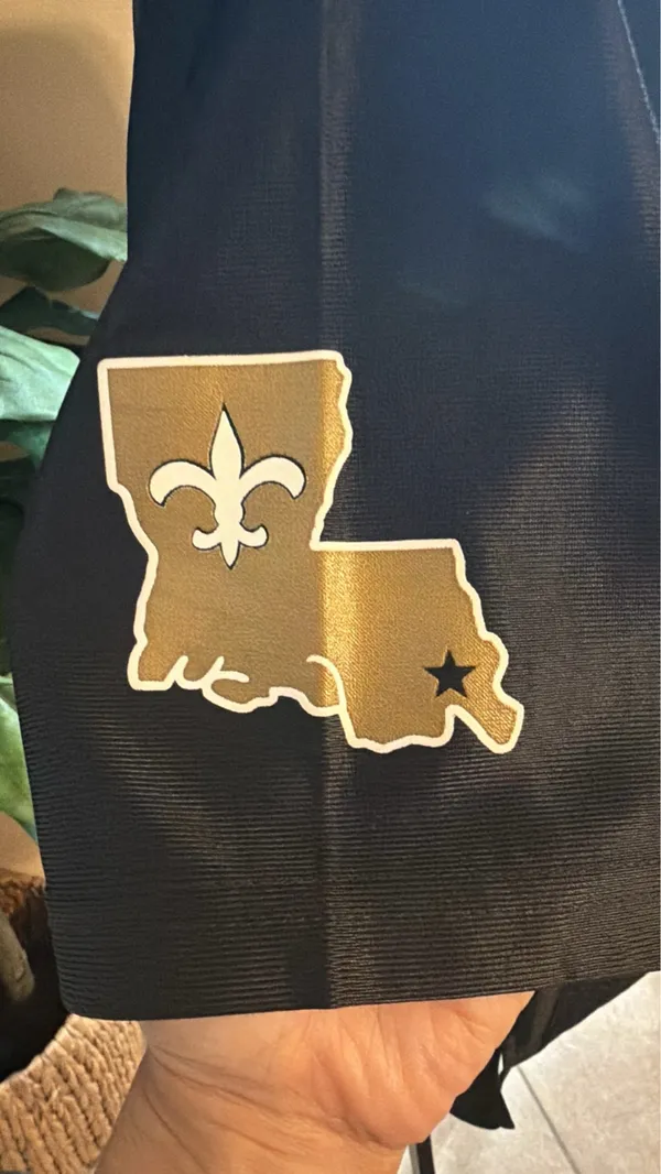 NFL Saints Women's Black Jersey with Gold Trim - Image 4