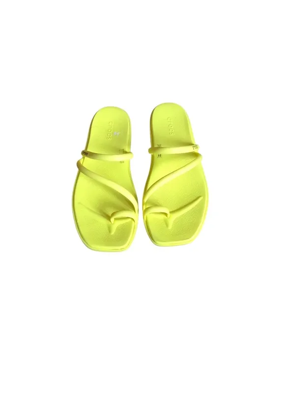 Crocs Yellow Slip On Sandals - Image 4