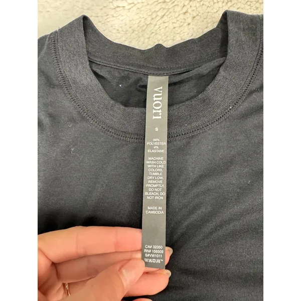 Vuori Energy Tee Black Size S Performance Cropped Boxy T Shirt - Image 3