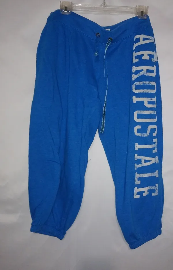 Aeropostale XL Side Spellout Cobalt Blue Jogger Warmup Drawstring Pants Plus - Image 3
