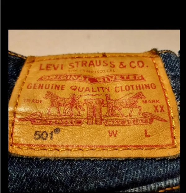 Levi’s 501 High Rise Dark Wash 32 Festival Boho Grunge Punk Y2K Cowgirl Country - Image 5