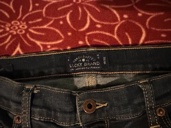 Lucky Brand Straight Denim Jeans Dark Blue Dark Wash 5-Pocket - Image 2
