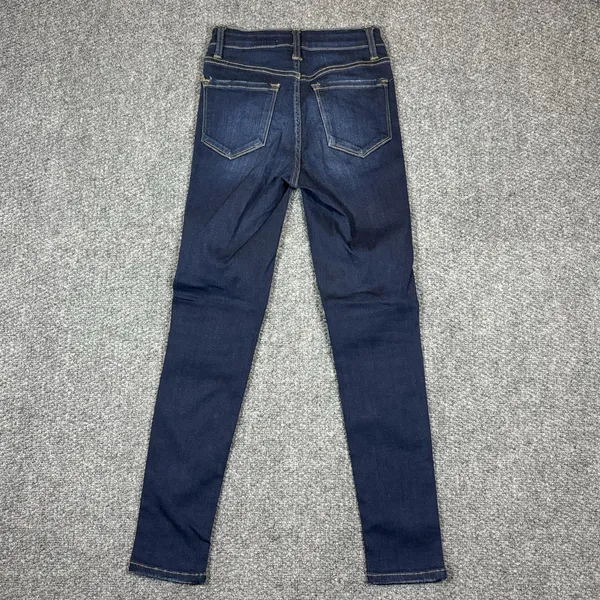 Flying Monkey Jeans Womens‎ 24 Blue Dark Wash Skinny Mid Rise Stretch Denim - Image 3