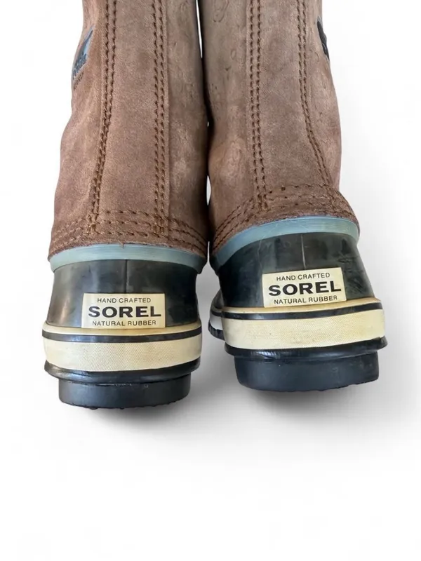 Sorel Women's Sz 11 Suede 10" Winter Boots Rubber & Leather NL1966-202 Lace Up - Image 5
