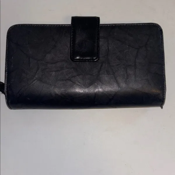 Safe Keeper Black Genuine Leather Wallet Multiple Card Holders Snap/Zip Closure - Image 4