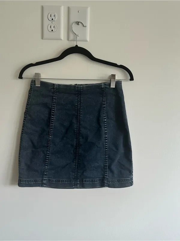 Free People Modern Femme Mini Skirt in Westminster Blue - Image 5