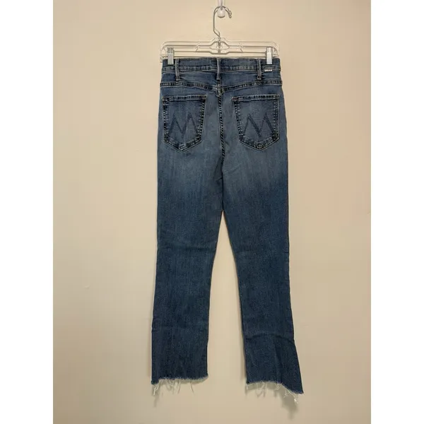 Mother The Hustler Ankle Fray Jeans in Healing Jar Blue Size 30 - Image 4