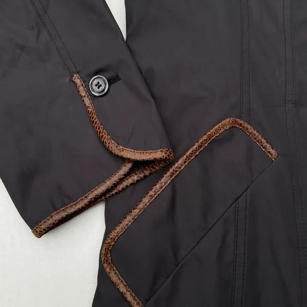 Vintage  Black Formal Pea Coat Rain Jacket - Image 4