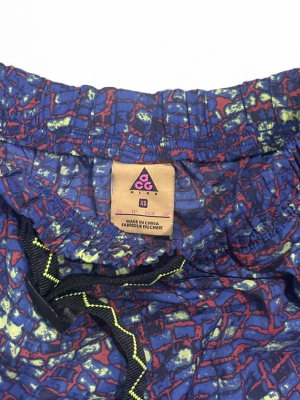 Nike ACG Multicolor Nylon Shorts Elastic-Waist Sz XS Gorpcore Hiking Running - Image 8