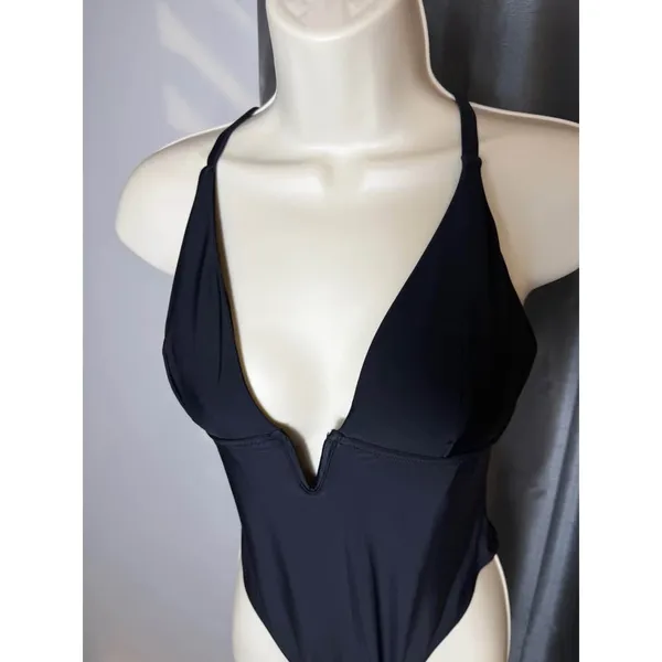 CUPSHE Women X-Small Swimsuit 1-Piece Bathing Suit‎ Deep V Neck Crisscross - Image 2