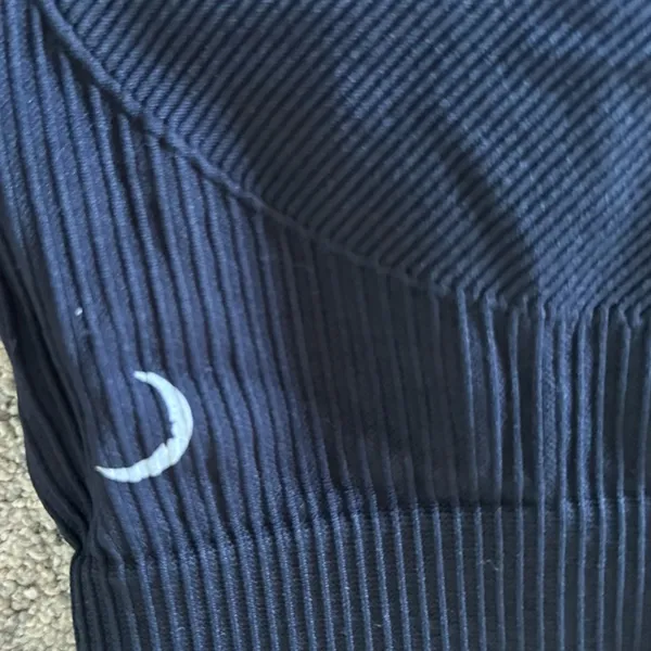 ZYIA Active Black Ribbed Compression Leggings - Image 3