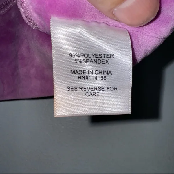 juicy couture Small Crop‎ Bling Crop Top Velour Sport Bra Lollipop Pink CP - Image 4