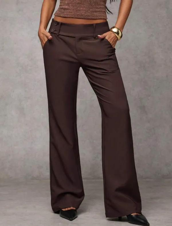 Shein Brown Wide-Leg Pants - Image 2