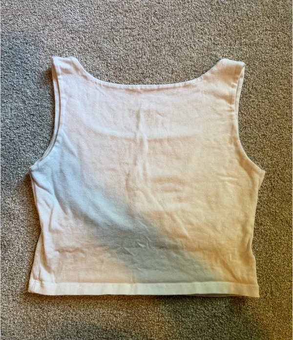 Brandy Melville Double Lined White Crop Top - Image 4
