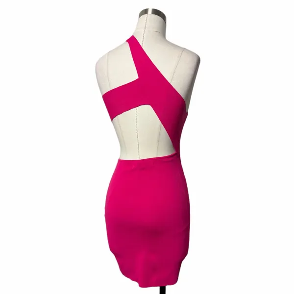 NBD x Naven Minnie Hot Pink Cut Out Bandage Bodycon Dress. - Image 4