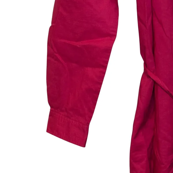 Lacoste Women's Dress Mini Roll Tab Sleeves‎ Belted Waist Button-Up Hot Pink 44 - Image 4