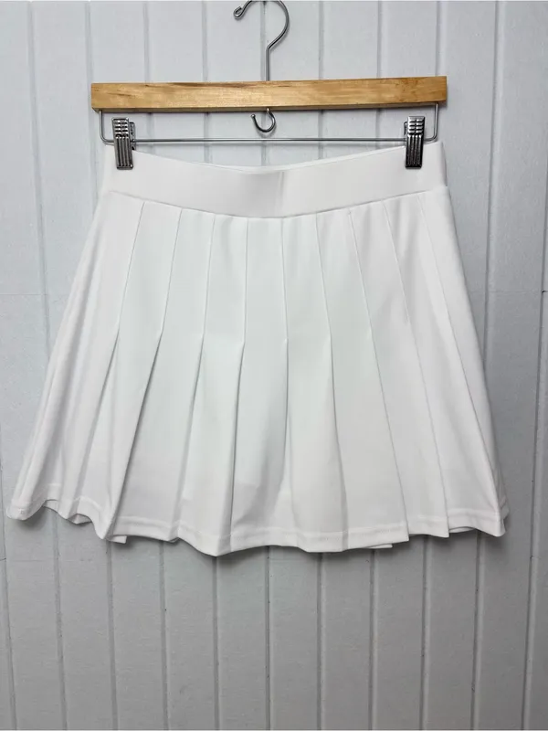 INDERO‎ White Pleated Tennis Skirt- Skort Size L - Image 2