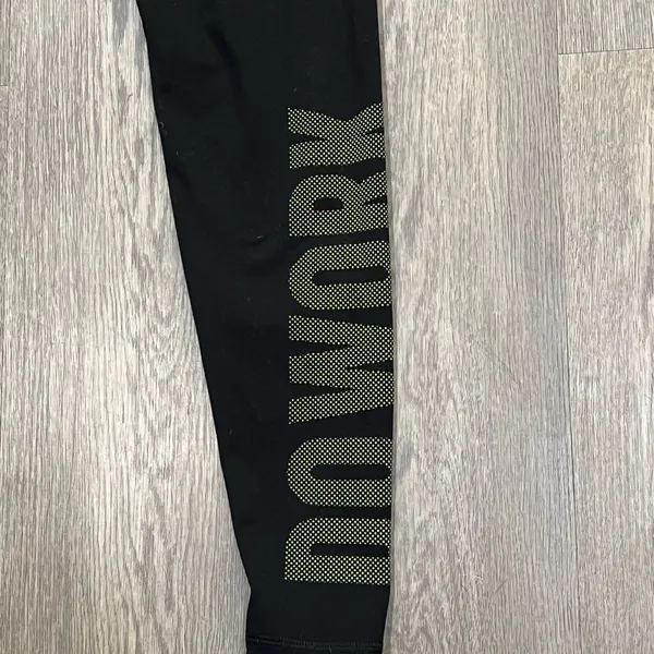 OLD NAVY Women’s ACTIVE Black Workout Running Leggings "Do Work" Pants Size S - Image 2