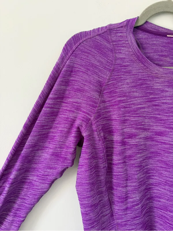Lululemon Runderful Long Sleeve Heathered Tender Violet Warm Run Layering 10 - Image 3