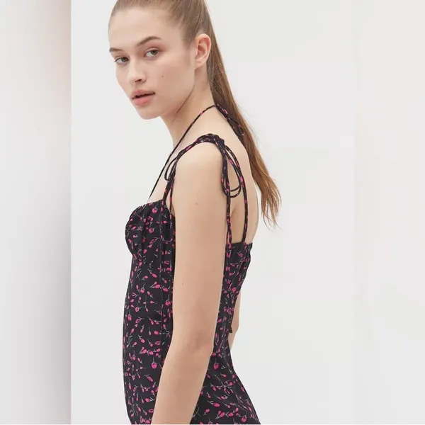 NEON BLONDE Black and Pink Mini Dress - Image 2