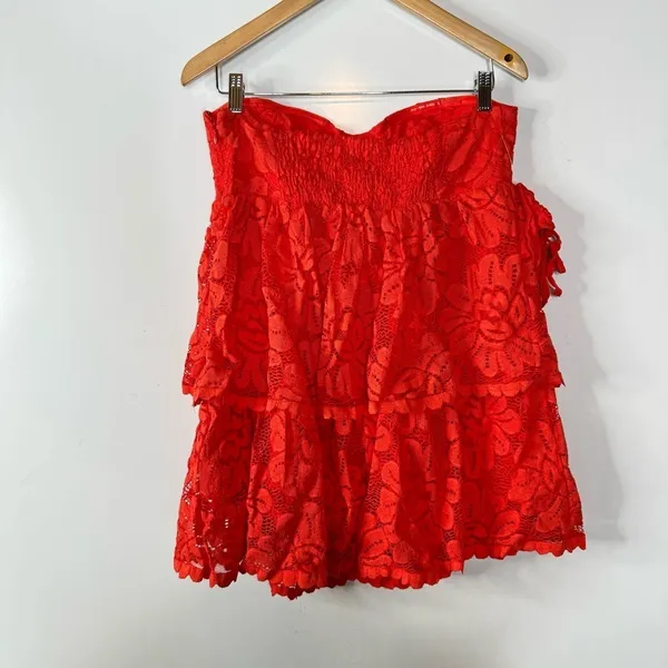 Anthropologie Maeve‎ NWT Strapless Lace Mini Dress Size Large - Image 5