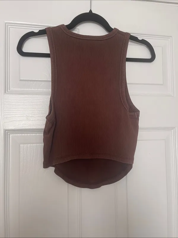 Aerie Ribbed Tank Top in Brown - Image 2