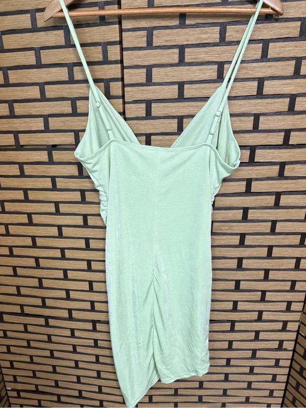 Privy Green Draped Dress Size Large - Image 2