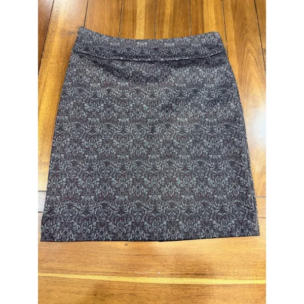 Banana Republic Margaret M Women’s Skirt Bundle Size L Gray Print 2 Piece Lot - Image 3