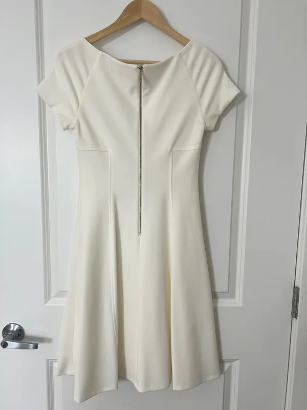 Tommy Hilfiger Fit & Flare Dress Off White Size 2 EUC - Image 6