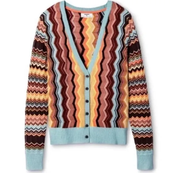 Missoni x Target Chevron fine knit button through cardigan size M - Image 3