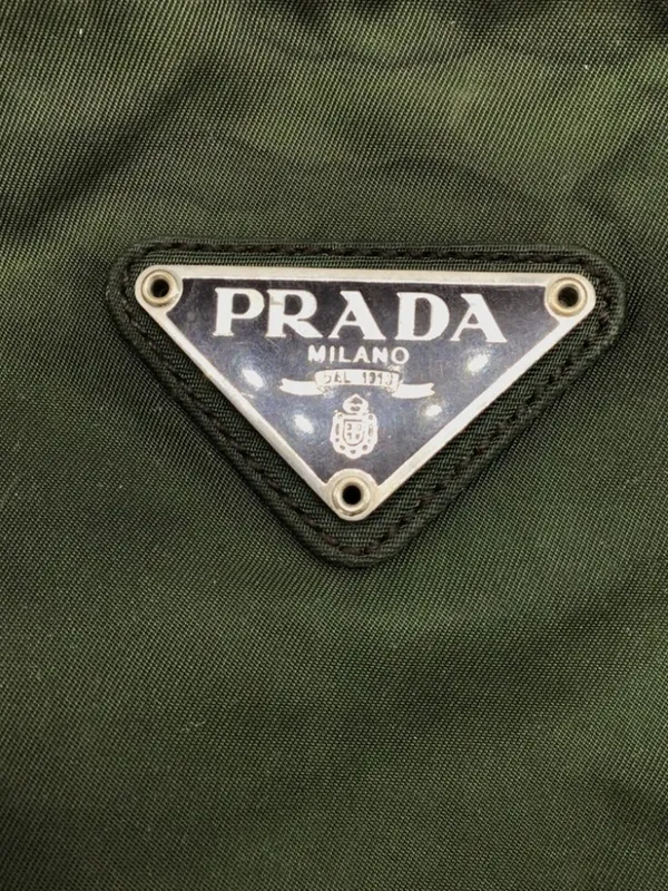 Authentic Vintage Prada Green Nylon Shoulder Bag | Serial 31 | As-Is - Image 14