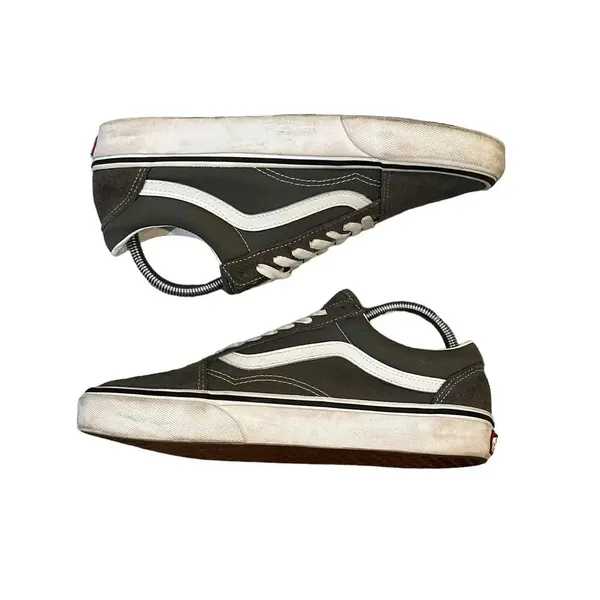Vans Old Skool Grey Low-Top Lace-Up Unisex Sneakers Size Men 8‎ / Women 9.5 - Image 2