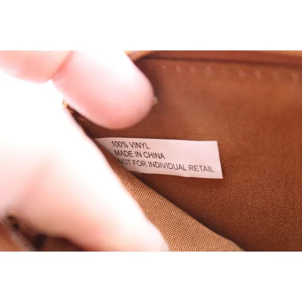 Brown Vinyl Tan Zip Around Wallet Removable Card Holder Organizer NEW Vintage - Image 7