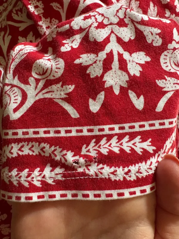 Talbots Red and White Floral Tunic Top - Image 6