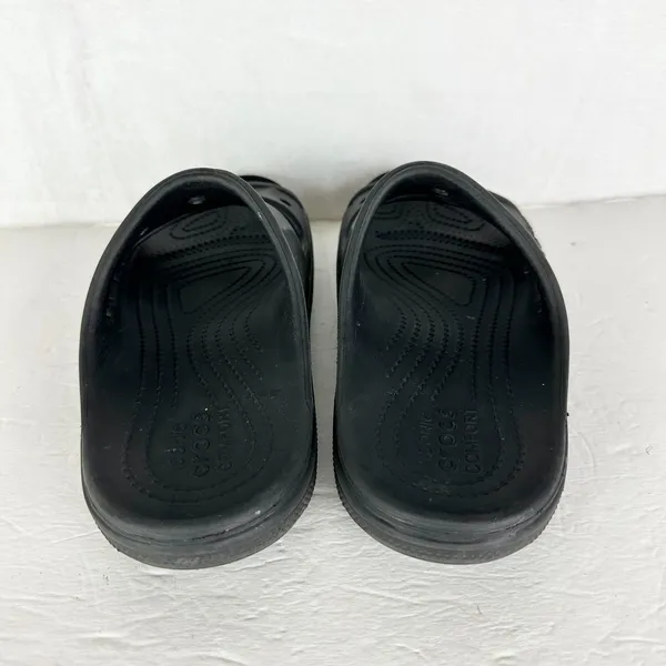 Crocs Women's Baya Slide Sandal Size 9 Black Summer Beach Casual Comfort - Image 6