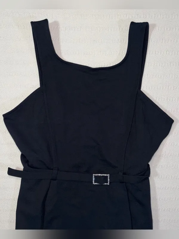 Anthropologie Maeve Womens Belted Peplum Top Size M Black NWT - Image 4