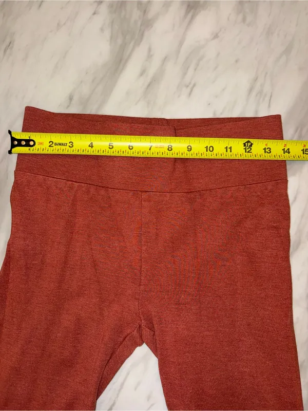 Lou & Grey for LOFT Terracotta Rust Knit Pocket Leggings Size S - Image 4