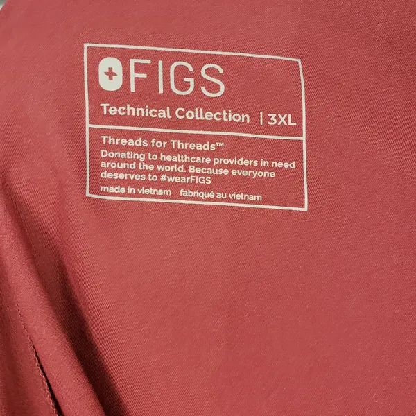 FIGS Kade Burgundy Scrub Pants 3X - Image 3