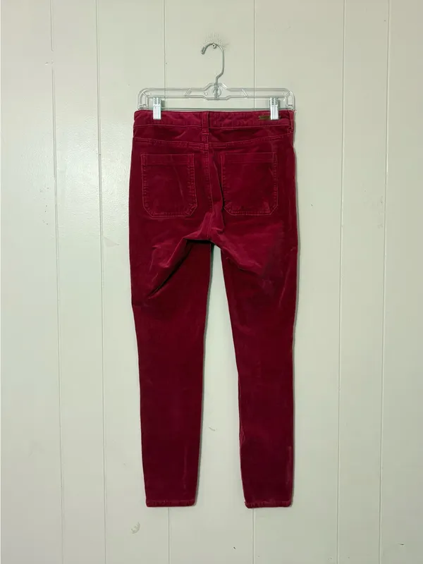 Pilcro and the Letterpress Anthropologie High Rise Skinny Corduroy Pants Magenta Size 26 - Image 5