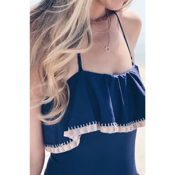 New. Platinum by PilyQ navy swimsuit. Retails $164 - Image 5