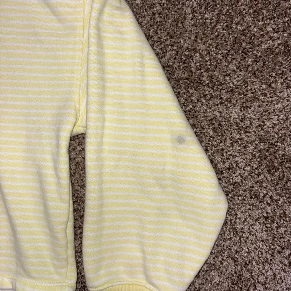 Wild Fable yellow & white striped long sleeve crewneck - Image 7